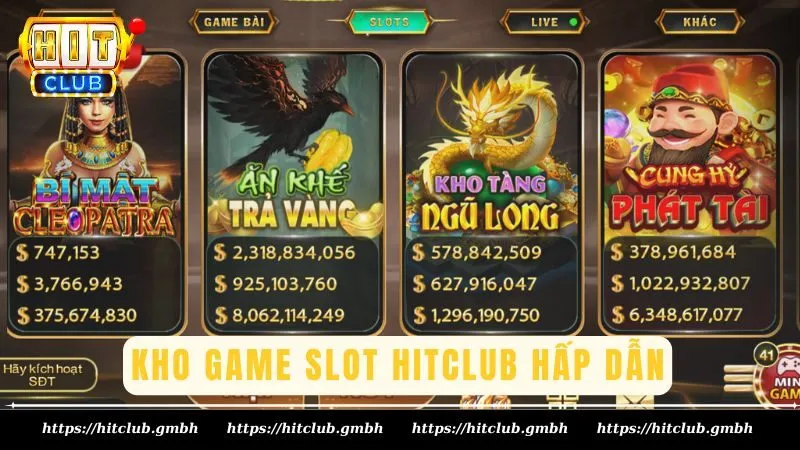 Kho game Slot Hitclub cực kỳ đa dạng đem đến những trải nghiệm mới mẻ nhất