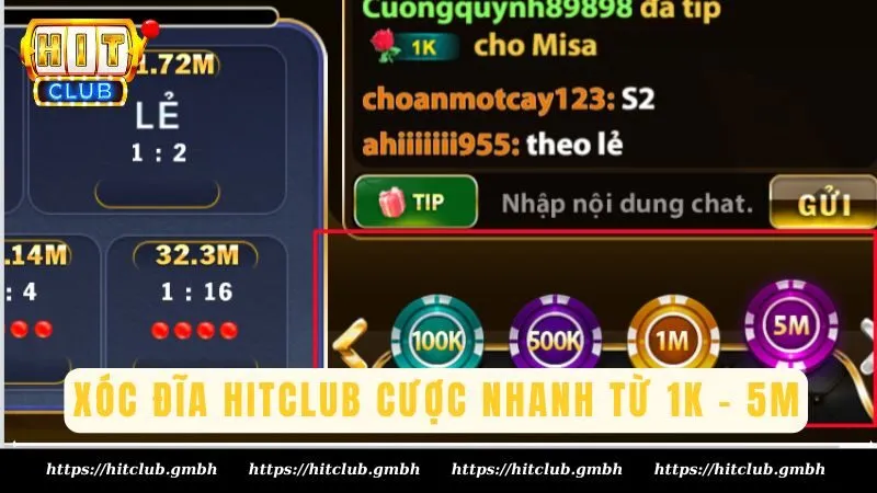 Đặt cược Xóc đĩa Hitclub phù hợp với ví tiền